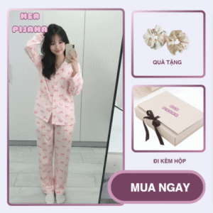 Bộ Đồ Ngủ Nữ Cổ Viền Mer Pijama Dài Tay mã (Pijama Couple 04)